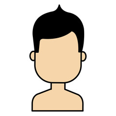 young man shirtless avatar character