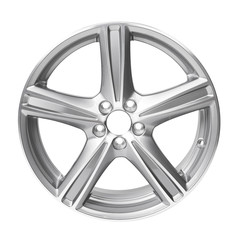 Obraz premium car wheel on white background