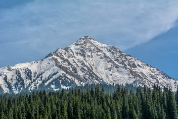 Obraz premium Tsyn Shyn mountain Peak in Almaty, Kazakhstan