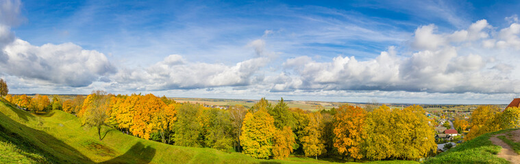 Autumn panorama on the Novogrudok hills from the ruins of the castle © Ivan Abramkin