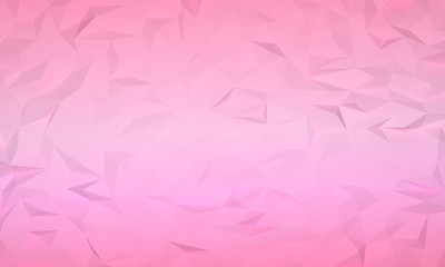 Pink color low poly background  3D rendering