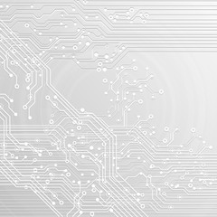 Vector circuit board illustration. Abstract technology