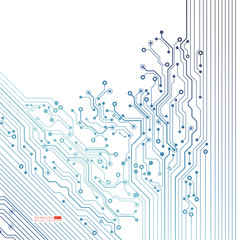 Vector circuit board illustration. Abstract technology