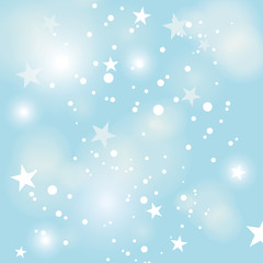 Awesome blue abstract background with stars and dots.