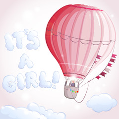 Fototapeta premium air balloon girl