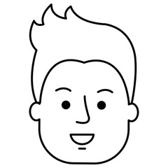 young man head avatar character