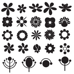 Flowers icon for decorative and beauty design