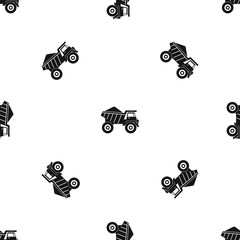 Dump truck with sand pattern seamless black