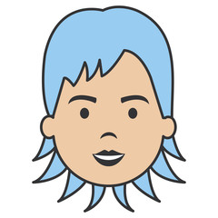 beautiful woman head avatar character