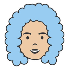 beautiful woman head avatar character