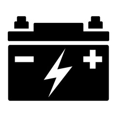 car battery icon on white background