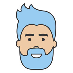 young man head avatar character