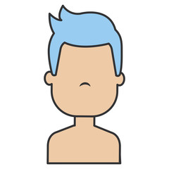 young man shirtless avatar character