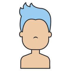 young man shirtless avatar character