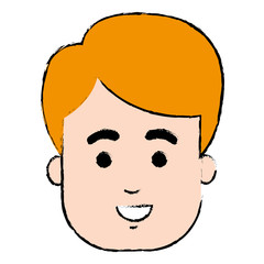 young man head avatar character
