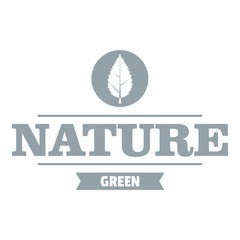 Eco greens logo, simple gray style