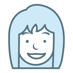 beautiful woman head avatar character