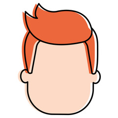 young man head avatar character
