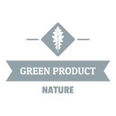 Vegan product logo, simple gray style