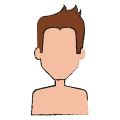 young man shirtless avatar character