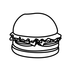 Hamburger fast food icon vector illustration graphic design