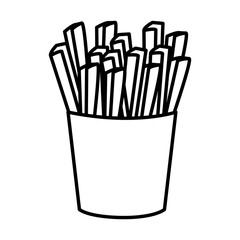 French fries food icon vector illustration graphic design