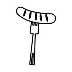 Sausage delicious food icon vector illustration graphic design