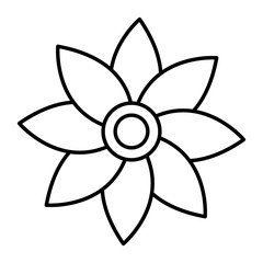 Beautiful flower symbol icon vector illustration graphic design