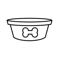 Dog dish food icon vector illustration graphic design