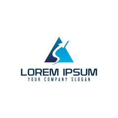 letter A arrow logo. business tech design concept template