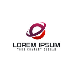 letter E technology communication logo design concept template