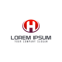 Obraz premium Letter H emblem logo design concept template