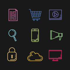 search engine optimization set icons