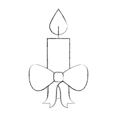 christmas candle bow burning celebration decoration