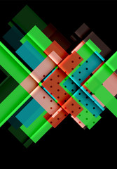 Color arrows on black background