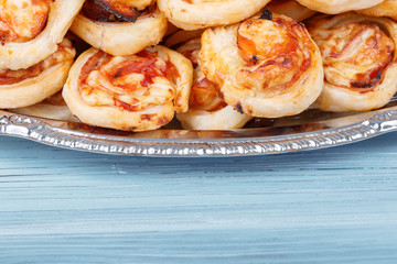 homemade bacon snail like Hawaiian pizza