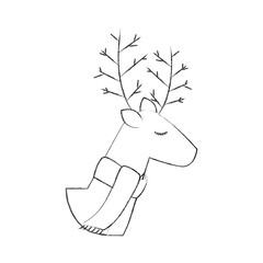 christmas reindeer animal horned funny