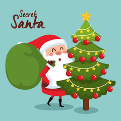 merry christmas santa character