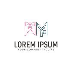 Fototapeta premium woman and man clothes logo design concept template