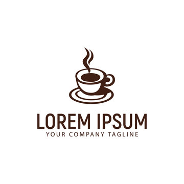 coffee cup logo design concept template