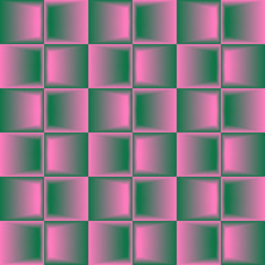 Fototapeta premium Pink green blended geometric seamless pattern.