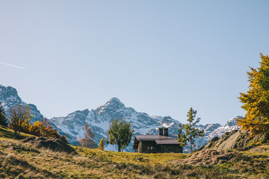 Hut in the mountains