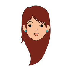 beautiful woman head avatar character