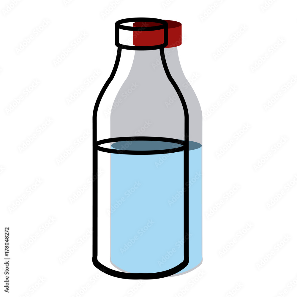 Wall mural Water glass bottle icon vector illustration graphic design