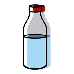 Water glass bottle icon vector illustration graphic design