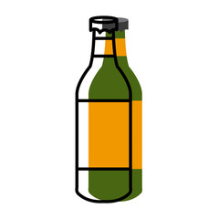 Champagne bottle isolated icon vector illustration graphic design