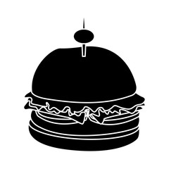 Hamburger fast food icon vector illustration graphic design