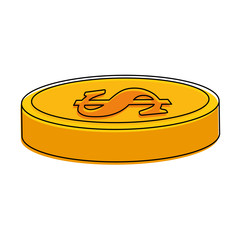 coin money isolated icon