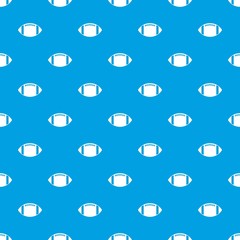 Rugby ball pattern seamless blue