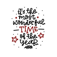 It's the most wonderful time of the year. Vector illustration. - 178048821